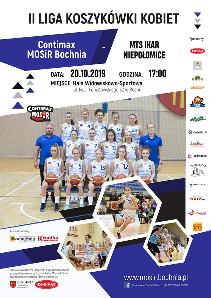 W niedzielę znów gramy w Bochni! Contimax MOSiR Bochnia – MTS Ikar Niepołomice / II liga kobiet